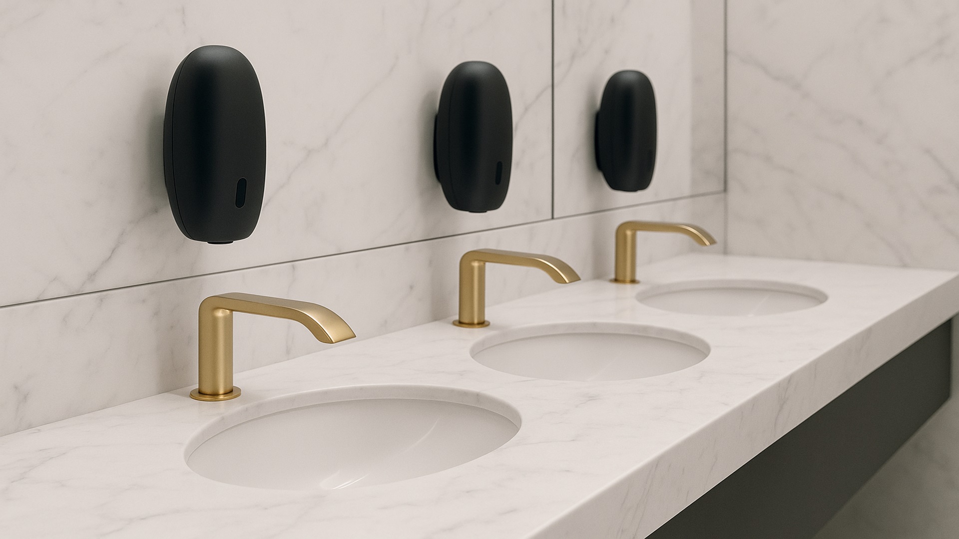 Luxury hotel restroom environment