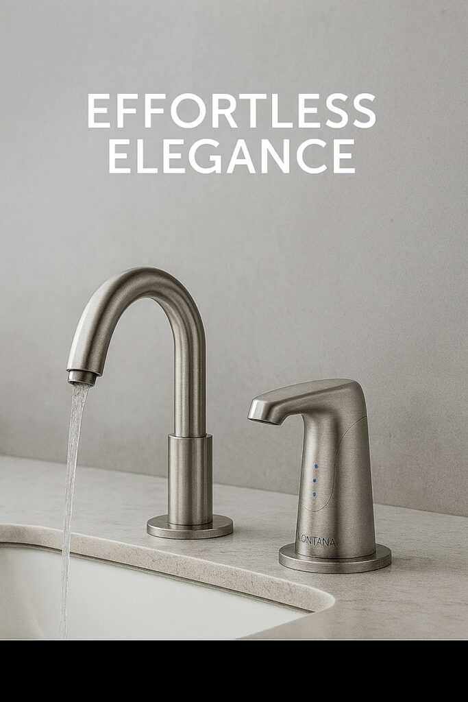 Vertical graphic summarizing best brand selections for touchless soap dispensers.