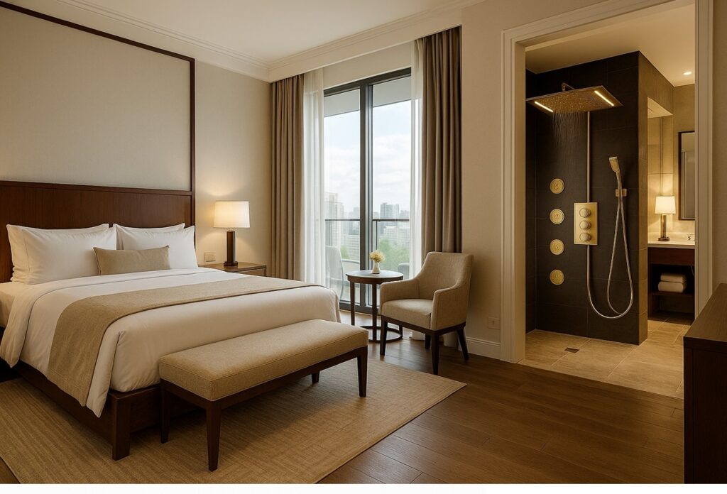 Technical routing diagram for multifeed soap lines under the counter.