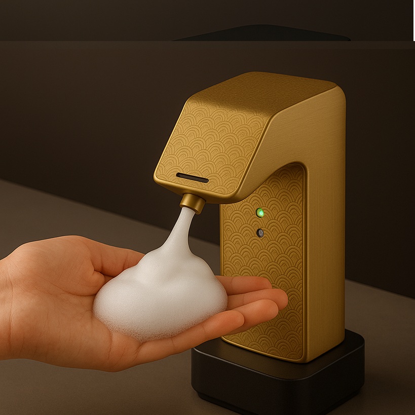 Office-specific soap dispenser infographic.