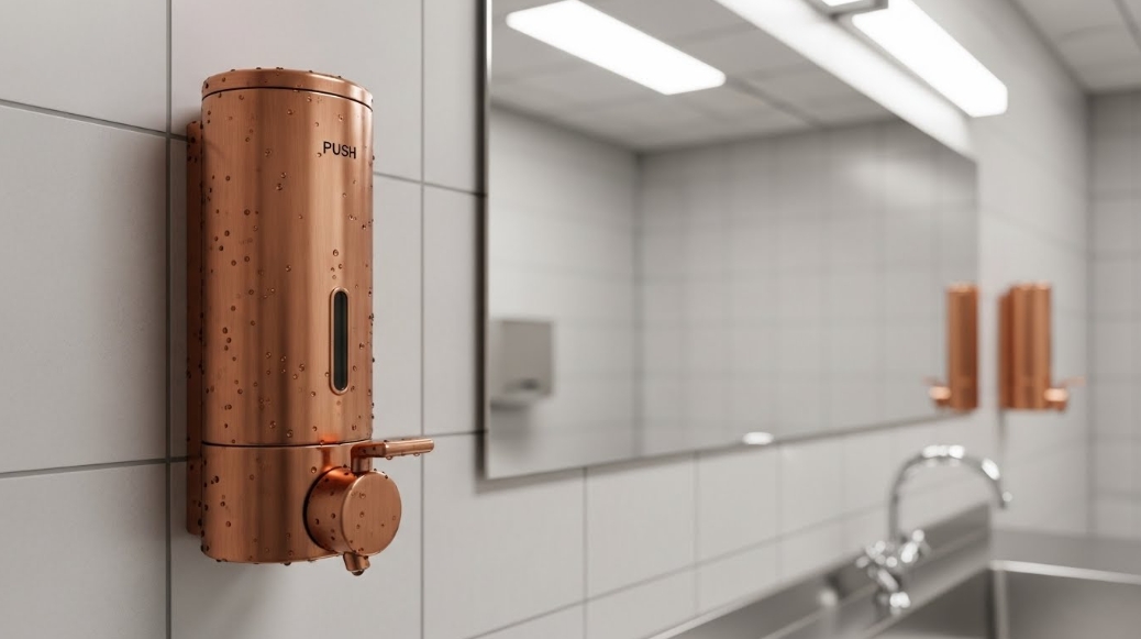 Copper alloy soap dispenser