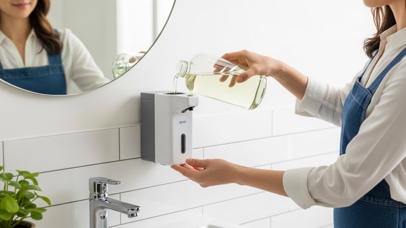 Soap refill strategy and BIM parameters for dose volume and reservoir capacity