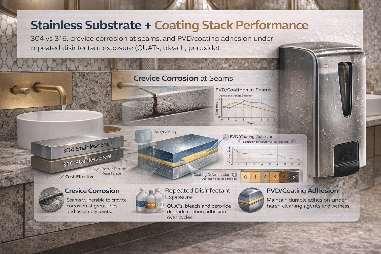 Integration of a soap dispenser in a modern toilet facility