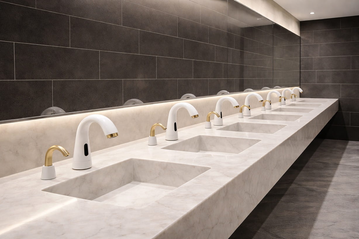 Comparison of infrared and time of flight sensor activation zones for automatic soap dispensers in commercial restrooms
