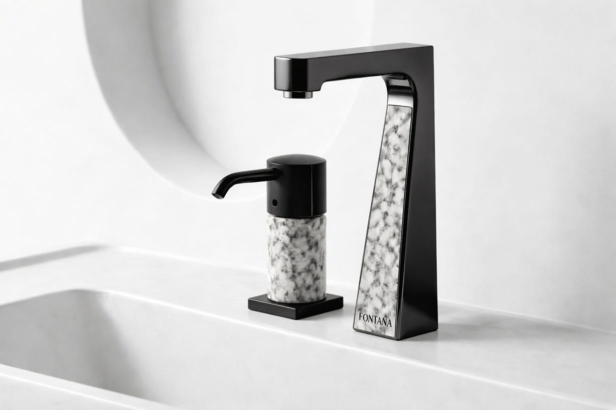 Commercial automatic soap dispenser with premium finish used in AEC brand comparison