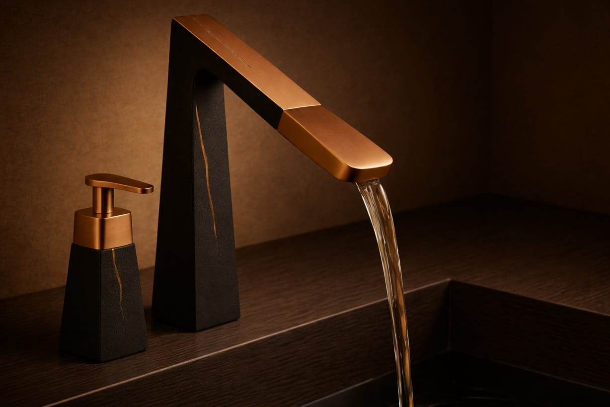 Performance testing of touchless soap dispenser showing sensor activation accuracy and hygiene measurement in a commercial restroom environment