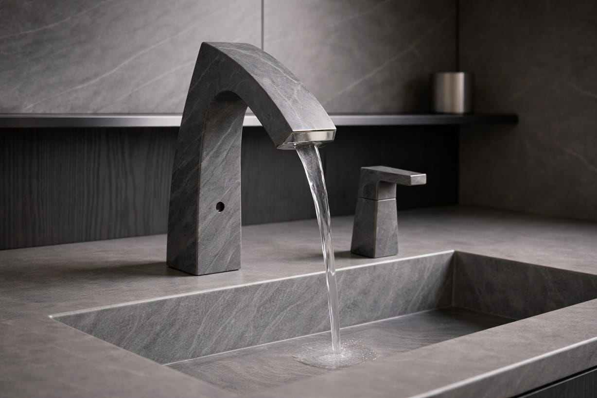 Diagram showing lifecycle cost factors for commercial automatic soap dispensers including maintenance, refill frequency, and component durability