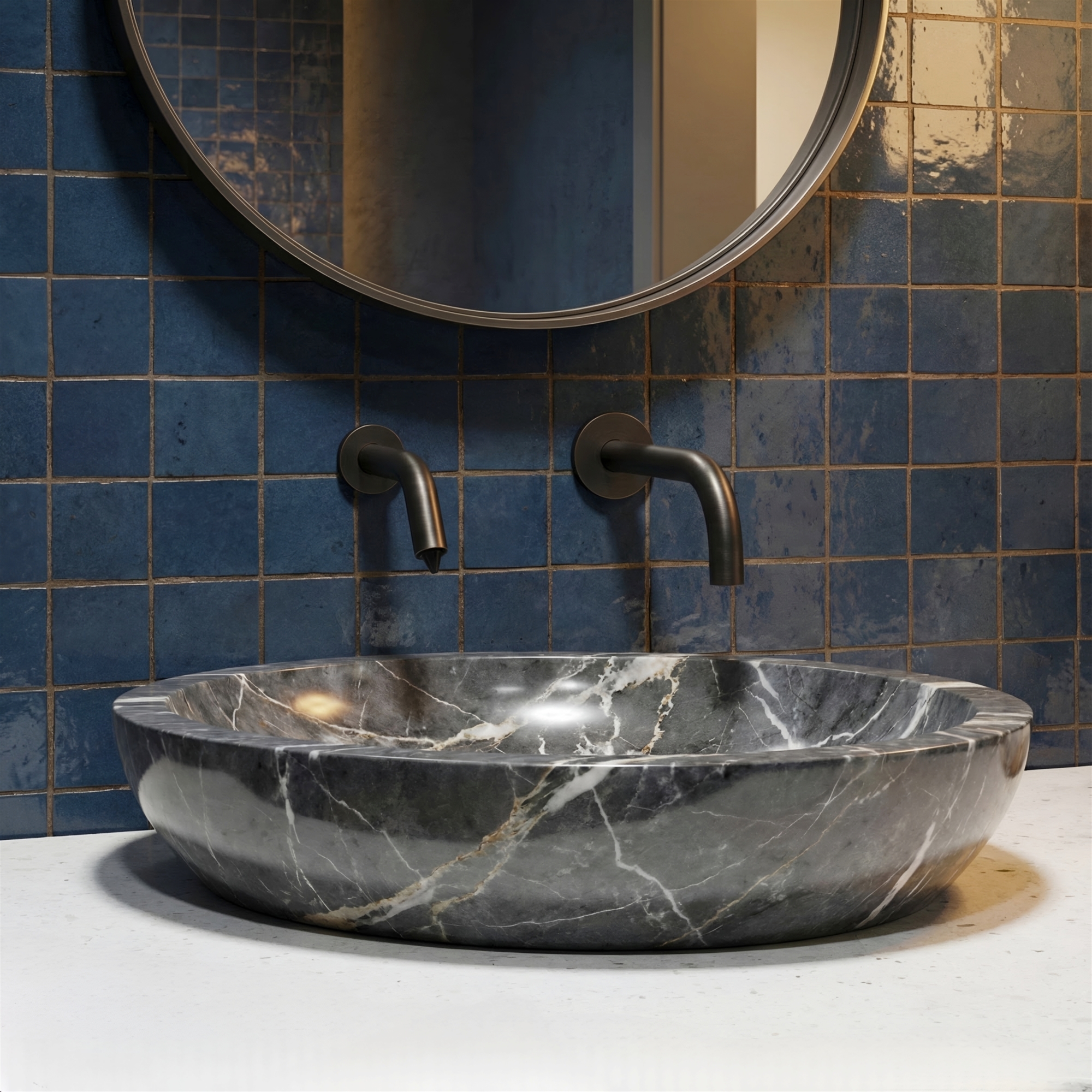Matte bronze hygiene fixture system