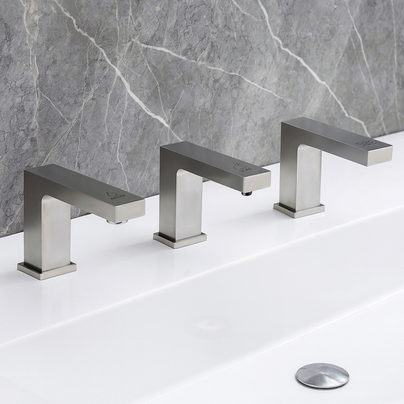 Hospitality restroom automatic soap dispenser design frame for hotels resorts and premium guest washroom spaces