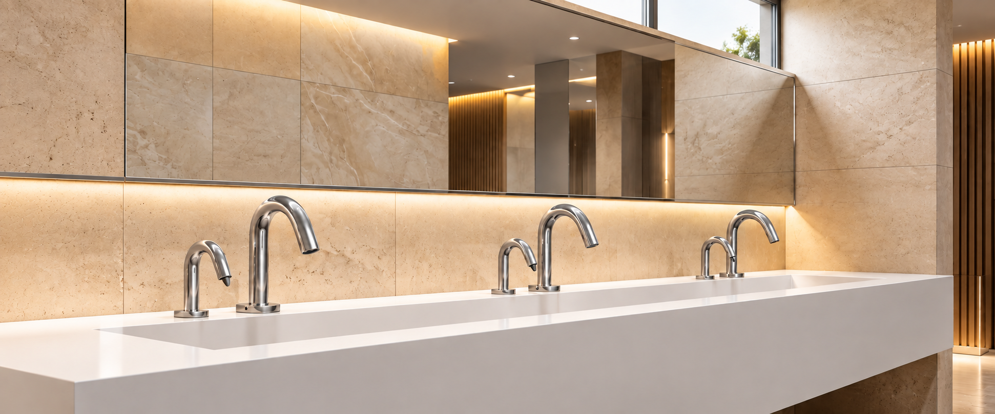 Commercial soap dispenser accessibility and plumbing standards reference image