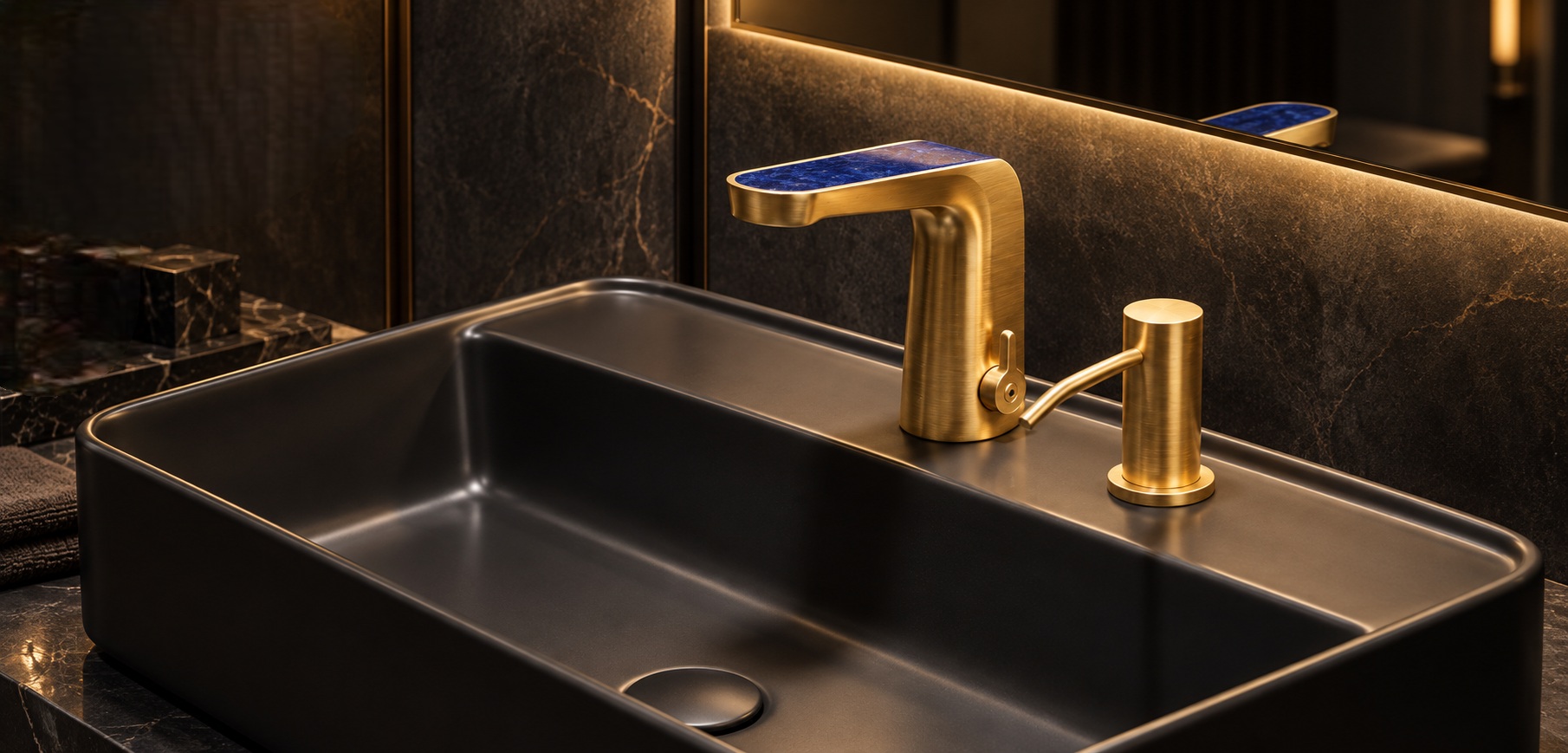 Matte bronze hygiene fixture system