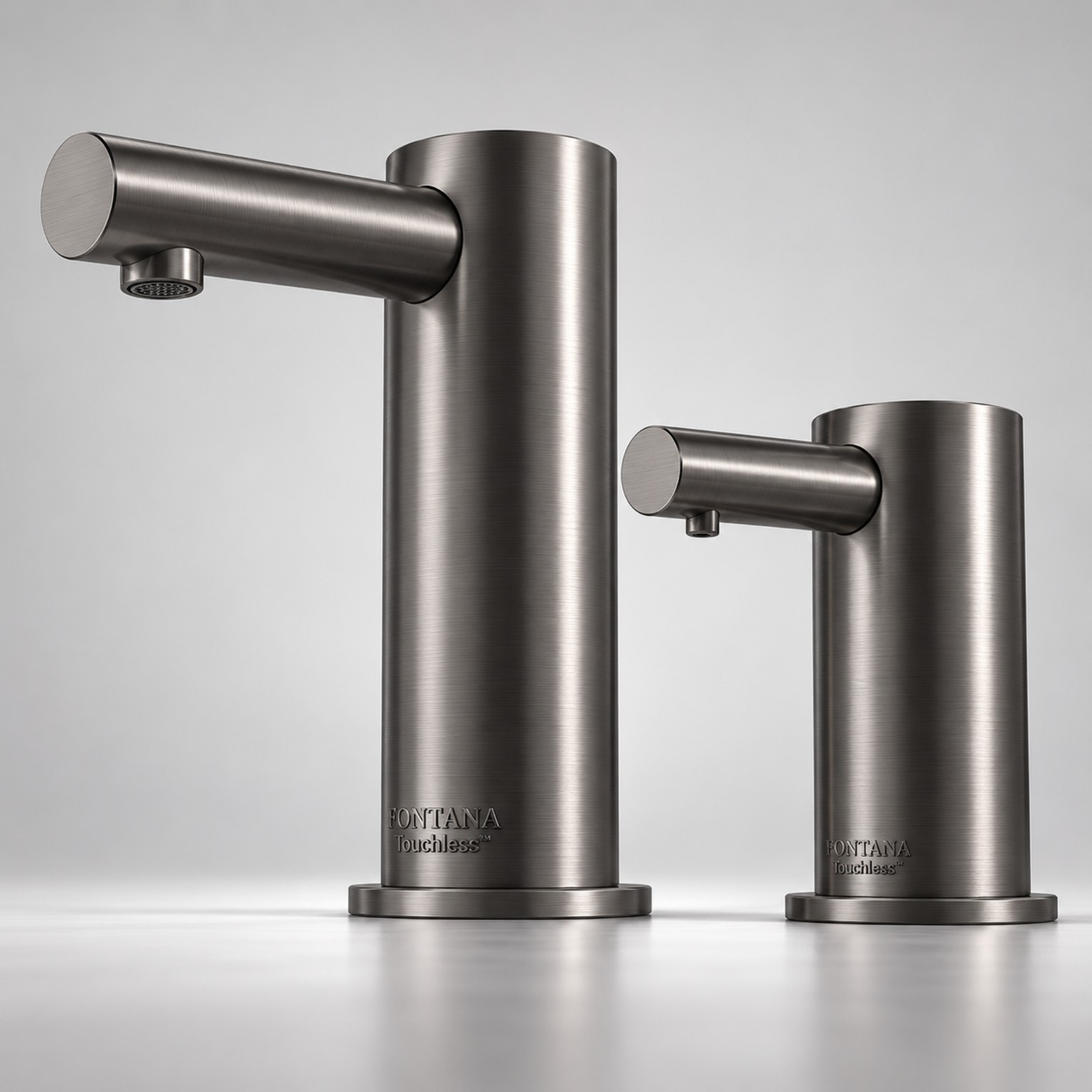 Brushed gold deck-mounted automatic soap dispenser